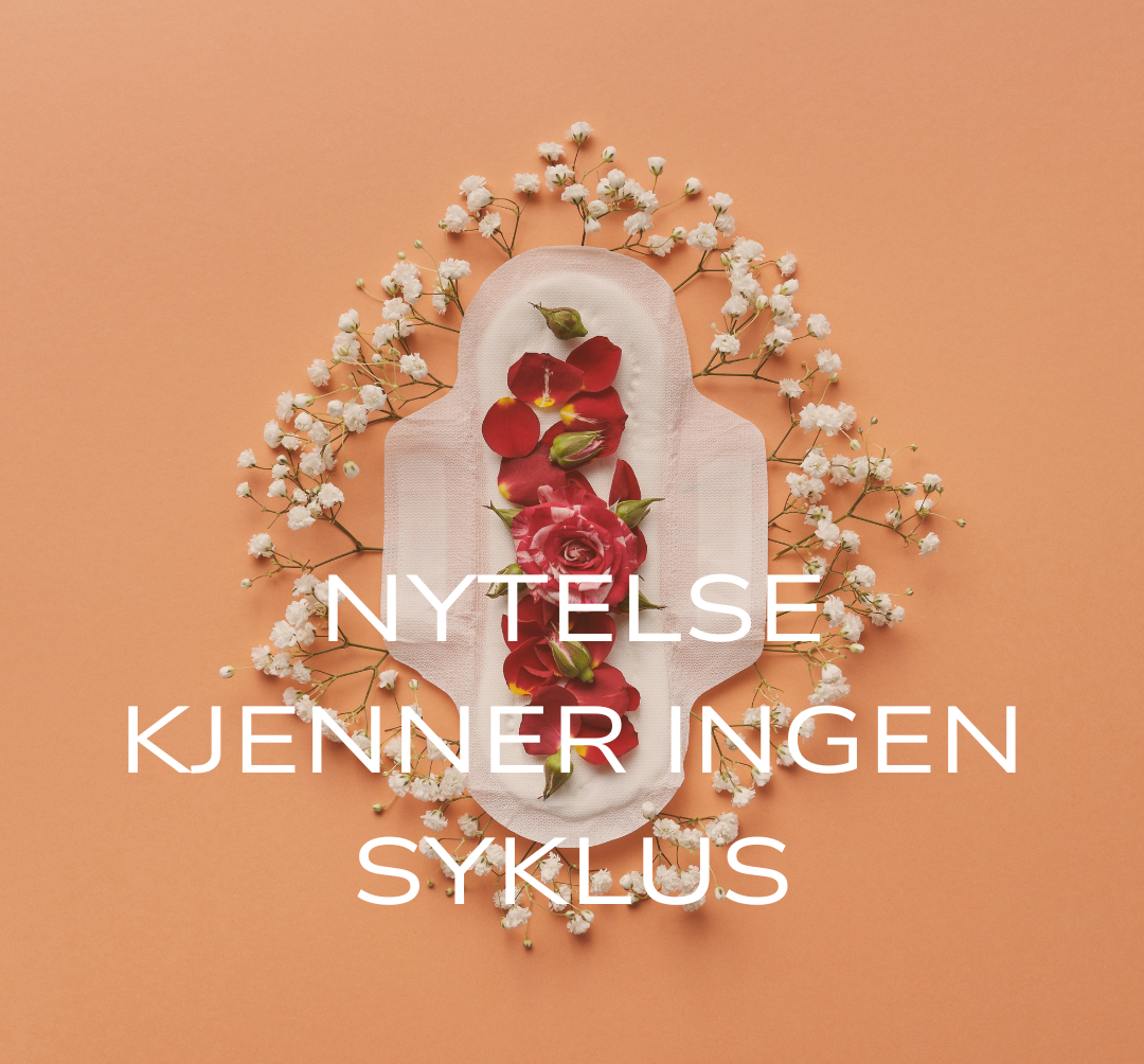 Sanitetsbind dekorert med blomster, symbol på at mensen er naturlig og at nytelse kan være en del av alle faser av syklusen.