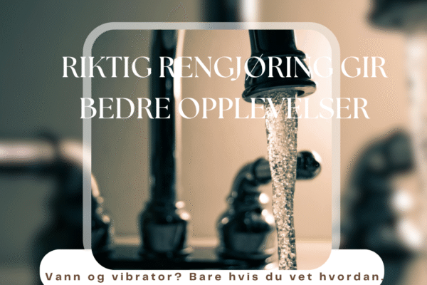 Nærbilde av rennende vann fra en kran – symboliserer viktigheten av trygg og bevisst rengjøring av sexleketøy med motor.